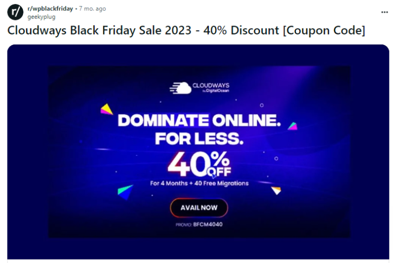 Cloudways Black Friday Sale 2023