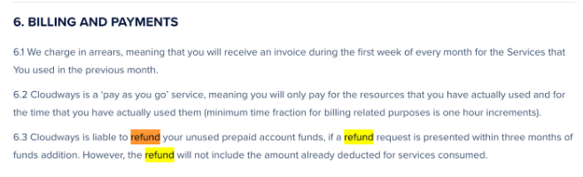 Cloudways Refund Policy
